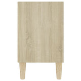 TV Cabinet with Solid Wood Legs Sonoma Oak 103.5x30x50 cm