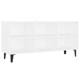 TV Cabinet with Metal Legs White 103.5x30x50 cm - Front View