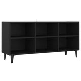 TV Cabinet with Metal Legs Black 103.5x30x50 cm