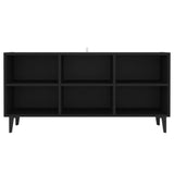 TV Cabinet with Metal Legs Black 103.5x30x50 cm - Top-Down View