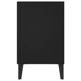 TV Cabinet with Metal Legs Black 103.5x30x50 cm