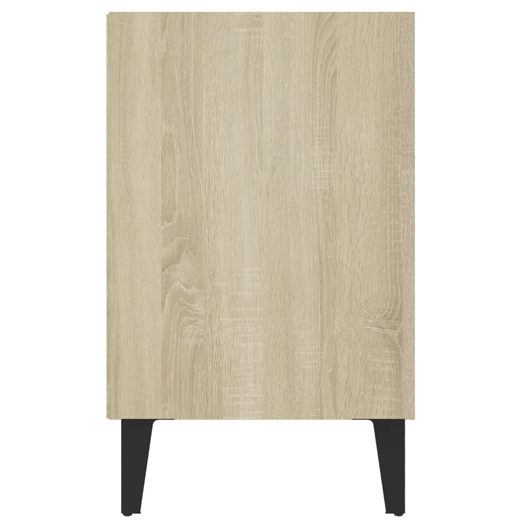 TV Cabinet with Metal Legs Sonoma Oak 103.5x30x50 cm
