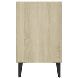 TV Cabinet with Metal Legs Sonoma Oak 103.5x30x50 cm - 45-Degree Angle