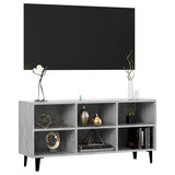 TV Cabinet with Metal Legs Concrete Grey 103.5x30x50 cm - Side View