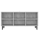 TV Cabinet with Metal Legs Concrete Grey 103.5x30x50 cm - Top-Down View