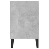 TV Cabinet with Metal Legs Concrete Grey 103.5x30x50 cm - 45-Degree Angle
