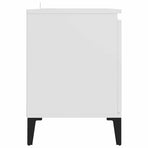 TV Cabinet with Metal Legs White 103.5x35x50 cm