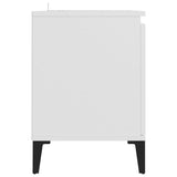 TV Cabinet with Metal Legs White 103.5x35x50 cm - Rear View