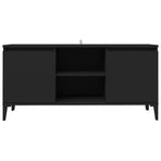 TV Cabinet with Metal Legs Black 103.5x35x50 cm
