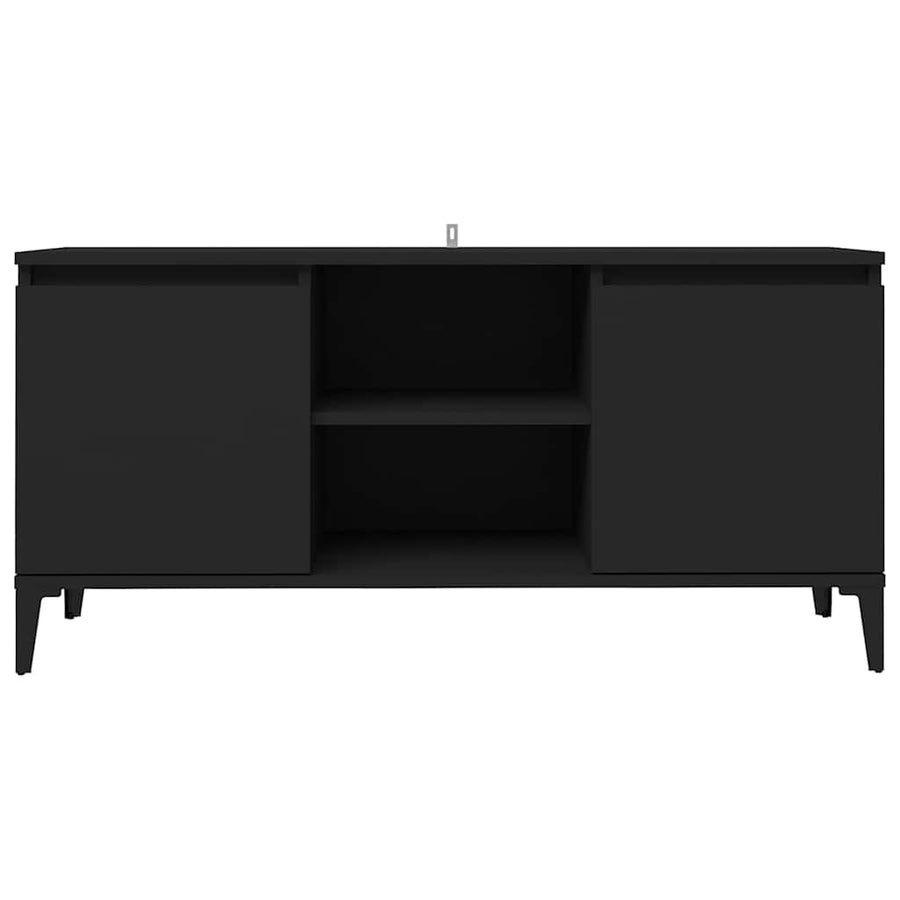 TV Cabinet with Metal Legs Black 103.5x35x50 cm