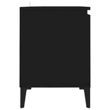 TV Cabinet with Metal Legs Black 103.5x35x50 cm - Rear View