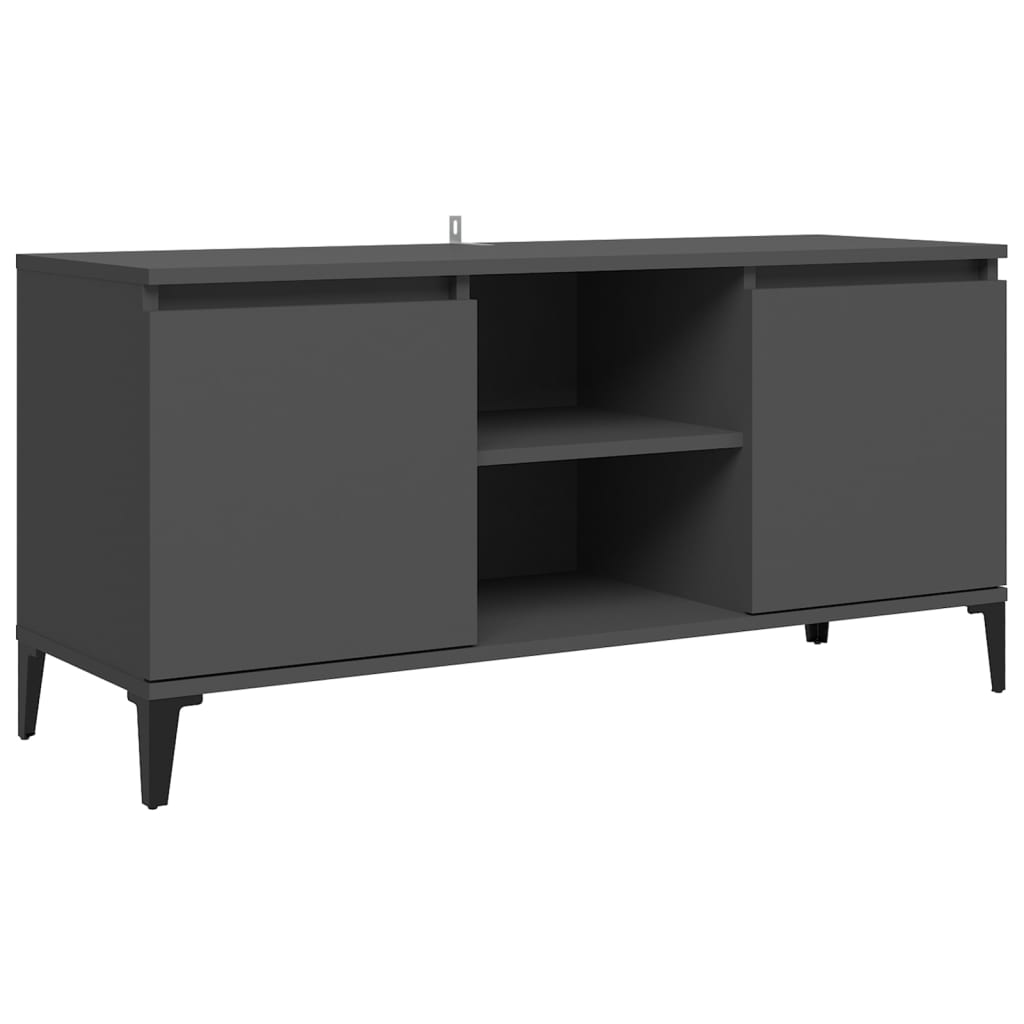 TV Cabinet with Metal Legs Grey 103.5x35x50 cm
