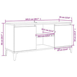 TV Cabinet with Metal Legs Sonoma Oak 103.5x35x50 cm - Extra Image