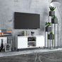 TV Cabinet with Metal Legs High Gloss White 103.5x35x50 cm