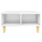 Coffee Table High Gloss White 60x60x30 cm Engineered Wood