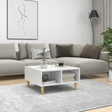Coffee Table High Gloss White 60x60x30 cm Engineered Wood