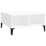 Coffee Table White 60x60x30 cm Engineered Wood - Front View