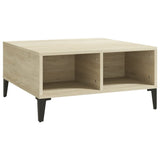 Coffee Table Sonoma Oak 60x60x30 cm Engineered Wood - Front View