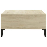 Coffee Table Sonoma Oak 60x60x30 cm Engineered Wood - Top-Down View