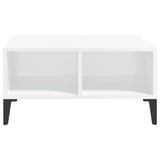 Coffee Table High Gloss White 60x60x30 cm Engineered Wood