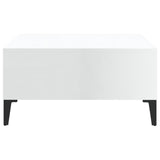 Coffee Table High Gloss White 60x60x30 cm Engineered Wood