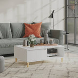 Coffee Table White 90x60x35 cm Engineered Wood