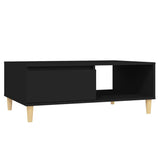 Coffee Table Black 90x60x35 cm Engineered Wood - Front View
