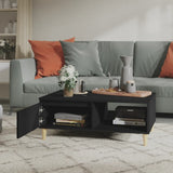 Coffee Table Black 90x60x35 cm Engineered Wood - Side View