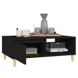 Coffee Table Black 90x60x35 cm Engineered Wood - Top-Down View