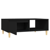Coffee Table Black 90x60x35 cm Engineered Wood - 45-Degree Angle