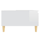 Coffee Table High Gloss White 90x60x35 cm Engineered Wood - Close-Up Angle