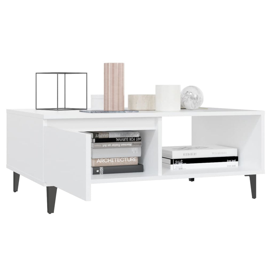 Coffee Table White 90x60x35 cm Engineered Wood
