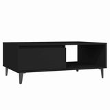 Coffee Table Black 90x60x35 cm Engineered Wood - Front View
