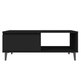 Coffee Table Black 90x60x35 cm Engineered Wood - Rear View