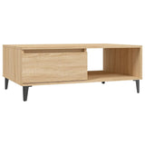 Coffee Table Sonoma Oak 90x60x35 cm Engineered Wood - Front View