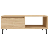 Coffee Table Sonoma Oak 90x60x35 cm Engineered Wood - 45-Degree Angle