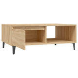 Coffee Table Sonoma Oak 90x60x35 cm Engineered Wood - Rear View