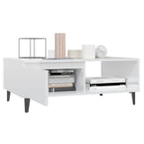Coffee Table High Gloss White 90x60x35 cm Engineered Wood