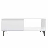 Coffee Table High Gloss White 90x60x35 cm Engineered Wood