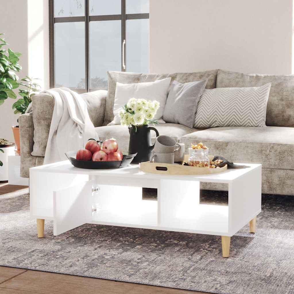 Coffee Table White 103.5x60x35cm Engineered Wood