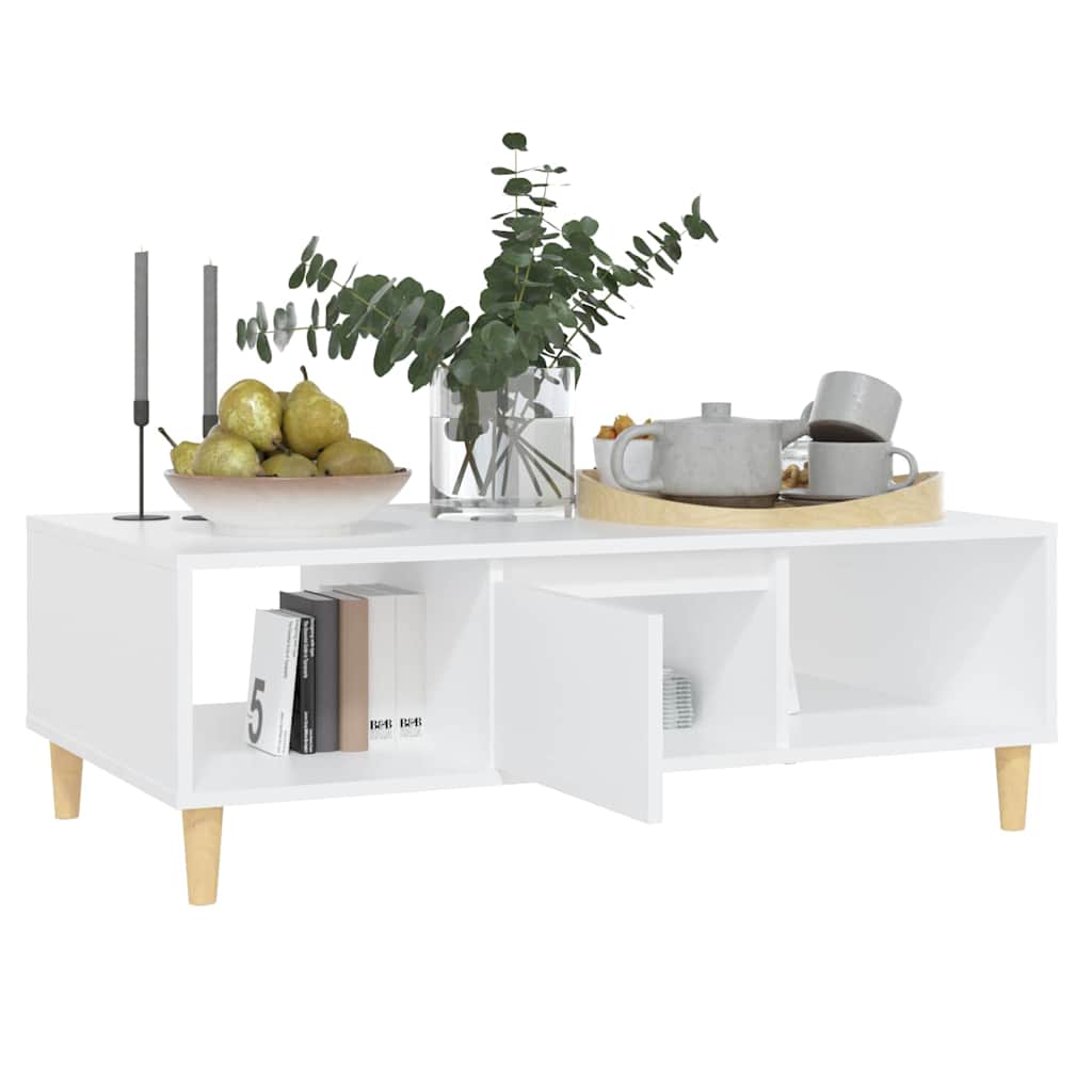 Coffee Table White 103.5x60x35cm Engineered Wood