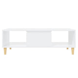Coffee Table White 103.5x60x35cm Engineered Wood