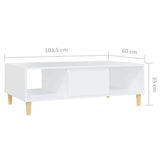 Coffee Table White 103.5x60x35cm Engineered Wood