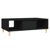 Coffee Table Black 103.5x60x35 cm Engineered Wood - Front View