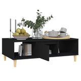 Coffee Table Black 103.5x60x35 cm Engineered Wood - Top-Down View
