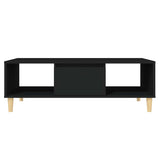 Coffee Table Black 103.5x60x35 cm Engineered Wood - 45-Degree Angle
