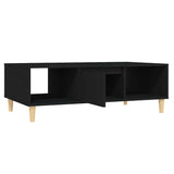 Coffee Table Black 103.5x60x35 cm Engineered Wood - Close-Up Angle