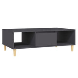 Coffee Table Grey 103.5x60x35 cm Engineered Wood - Front View