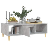 Coffee Table Concretre Grey 103.5x60x35 cm Engineered Wood - Top-Down View