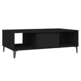 Coffee Table Black 103.5x60x35 cm Engineered Wood - Front View